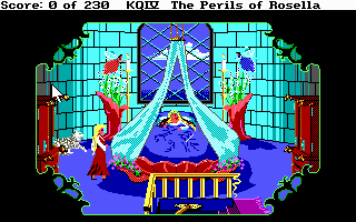 King's Quest IV - DOS - Screenshot - Genesta's Bedroom.png