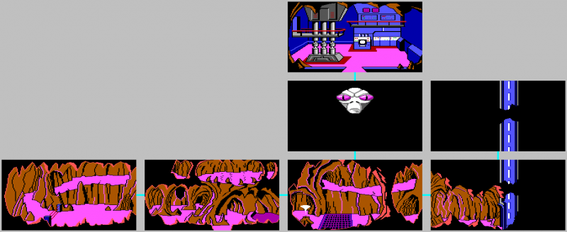 File:Space Quest I - Sarien Encounter, The - DOS - Map - Underground Complex.png