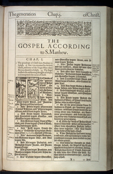 File:King James Version Bible - 1611 - Matthew 1.jpg